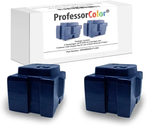 Vista 10 de La tinta ColorQube 8570 o ColorQube 8580 reemplaza 108R00926 108R00927 108R00928 108R00930 (10 tintas OEM reenvasadas), el paquete incluye llave