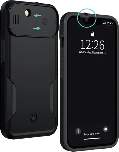 Vista 11 de Funda Spy-Fy para iPhone 11 con cubiertas para cámara delantera y trasera Protege tu privacidad A prueba de caídas desde 6 pies 15,49 cm