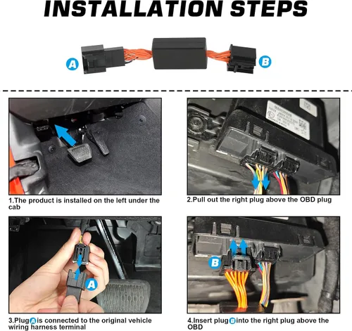 Vista 4 de Eliminador de parada de arranque automático para Jeep Wrangler JL JLU 2018-2024, cable de sistema de motor Plug Play de fácil instalación