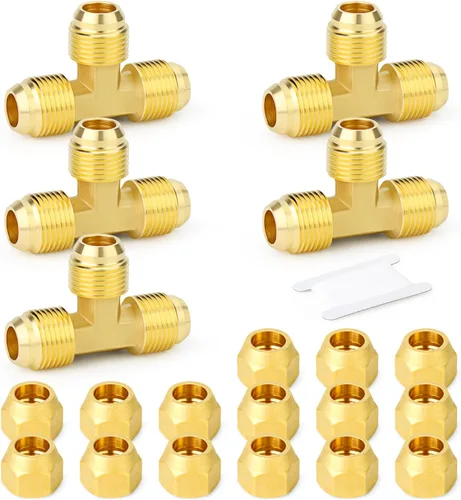 Vista 14 de GASHER Adaptador de codo de montaje de tubo de latón de 1/2 pulgada flare x 1/2 pulgada NPT macho Pipe