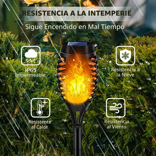 Vista 4 de Swingers Solar Lights Outdoor, Halloween Solar Torch Lights Amarillo