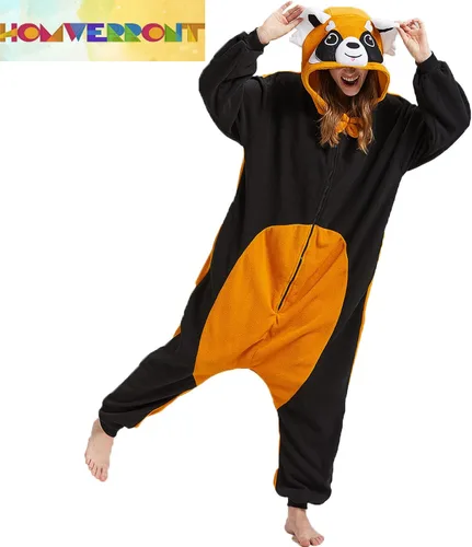 Vista 4 de HOMWERRONT Pijama de lagarto para adultos diseño de dibujos animados Navidad cosplay ropa de dormir para mujeres y hombres