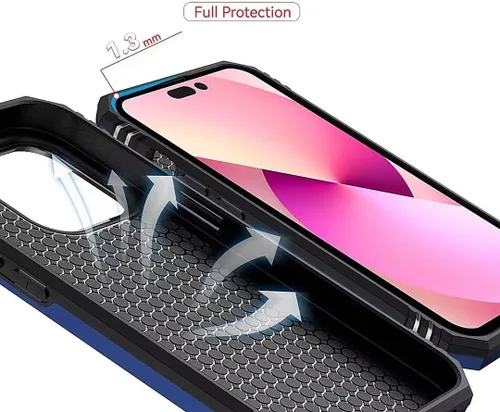 Vista 3 de Funda para Xiaomi Poco X3 NFC, protección de soporte de coche de grado militar [soporte integrado] Soporte de anillo de metal magnético resistente