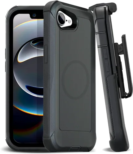 Vista 22 de MOTIVE Funda diseñada para iPhone 15 con clip para cinturón, funda magnética compatible con Magsafe, resistente y protección de grado militar