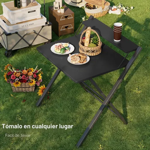Vista 8 de GreenForest Escritorio plegable sin montaje, escritorio resistente para computadora para espacios pequeños Portable Foldable Table for Laptop