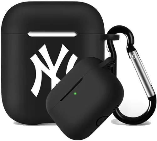 Vista 28 de Funda protectora de silicona para 49ers compatible con AirPods de 1ª/2ª generación, funda de carga, llavero