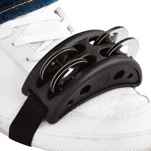 Vista 6 de Foot Tambourine Musical Instrument, Drum Accessory for Guitar, Cajon — NOT MADE IN CHINA — Stainless Steel Jingles