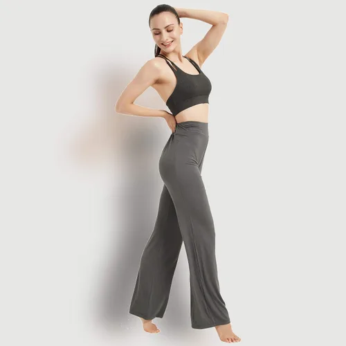 Vista 3 de FELEMO Pantalones deportivos de yoga con control de abdomen para mujer, ajuste holgado