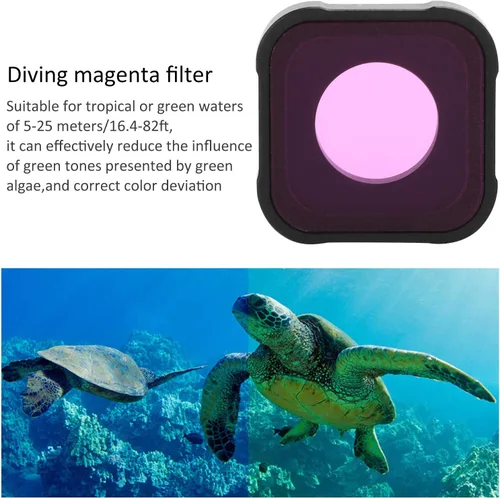 Vista 5 de Juego de filtros de lente de 3 piezas, filtro de cámara de aleación de aluminio, lente de vidrio óptico, juego de filtro de buceo subacuático
