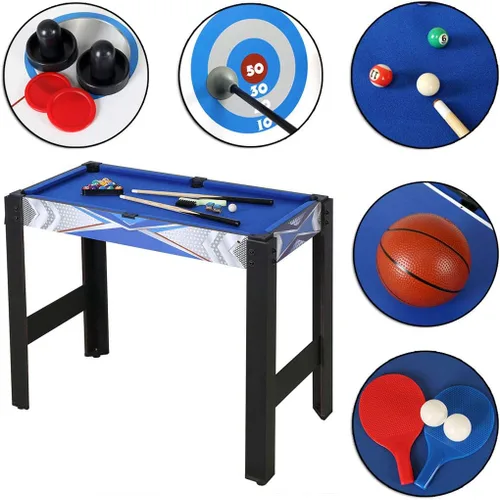 Vista 5 de HLC Mesa de juego combinada múltiple de 3 pies 5 en 1, juego de mesa plegable de combinación de juegos múltiples con mesa de billar, mesa de hockey
