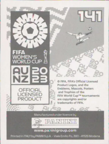 Vista 2 de Pegatinas para la Copa Mundial Femenina Panini FIFA 2023 #141 Logotipo del equipo España FOIL Pegatina de fútbol - Sportscard Superstore