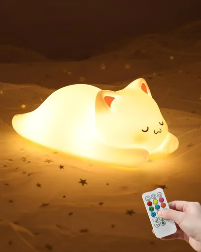 Vista 13 de ZKLiLi Axolotl Luz Nocturna para Niños, Lámpara Suave y Adorable Regulable, Regalos de Luz Nocturna para Niños para Bebé con Temporizador y 16