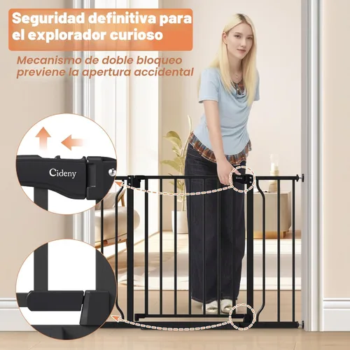 Vista 3 de Puerta para bebé con cierre automático, puerta para perros de 29 a