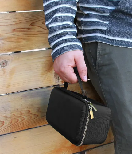 Vista 4 de CASEMATIX Estuche de peluquería para cortapelos, timbres para el cabello, recortadoras, delineador de acabado en T, estuche de viaje