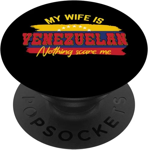 Vista 6 de My Wife Is Venezuelan Nothing Scares Me Funny Venezuela PopSockets MagSafe PopGrip for iPhone