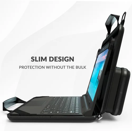 Vista 6 de UZBL Funda rígida protectora para Chromebook de 13 a 14 pulgadas con bolsa para accesorios y correa de hombro ajustable (paquete de 20)