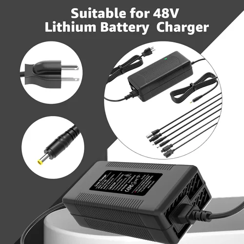 Vista 2 de Cargador eléctrico de la bici de 54.6V 2A para la batería de litio de 48V - enchufes 7 en 1