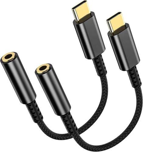 Vista 11 de Adaptador USB C a conector de auriculares de 3.5mm – Dongle de audio HiFi, cable tipo C a auxiliar hembra compatible con iPhone 17/16/15 Pro Max
