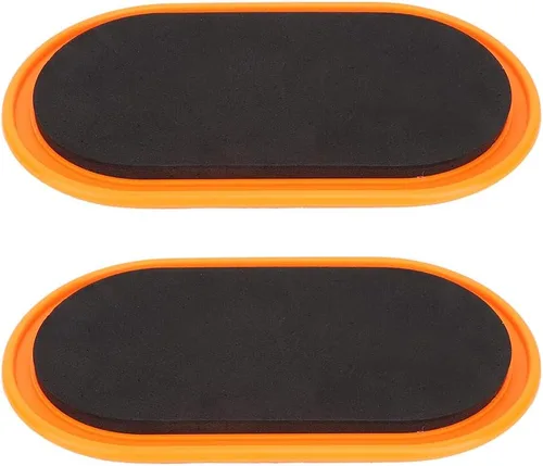 Vista 2 de Juego de 2 discos deslizantes de núcleo de ejercicio, diseño ovalado ergonómico, para yoga, pilates, entrenamiento de fitness en casa, entrenamiento