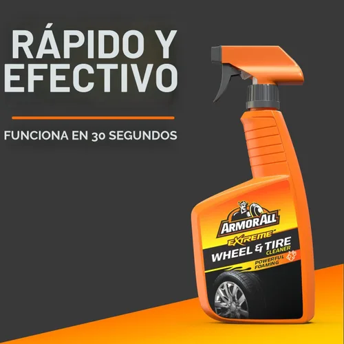 Vista 3 de Armor All Extreme - Limpiador de ruedas y neumáticos, espray limpiador de ruedas de automóvil, 24 onzas líquidas Powerful Foaming, Car Tire Shine