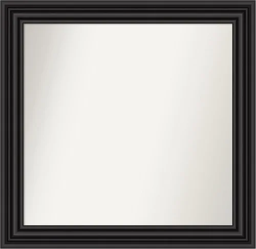 Vista 438 de Amanti Art Espejo personalizado, espejo de baño negro puente, espejo de pared o espejo de tocador de baño sobre el fregadero (26 x 26 pulgadas)