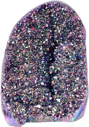 Vista 12 de JIC Gem Racimos de cristal de amatista natural, piedra de cuarzo en bruto de color púrpura profundo, geoda, espécimen para decoración del hogar
