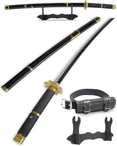 Vista 16 de Cold Blade Katana Sword - 41 inches Katana Replica with Holster Belt and Display Stand - Sword with Authentic Design