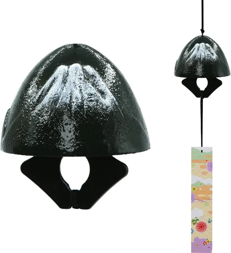 Vista 9 de Carillón de viento japonés de hierro fundido para exteriores, adorno para jardín, patio y balcón, decoración de campana de viento de metal colgante