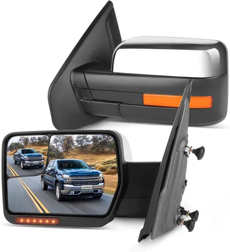 Vista 29 de SCITOO - Espejos retrovisores laterales eléctricos para camioneta Ford F-150 modelos 2004 a 2014, con calefacción y direccionales 2004-2014 F-150