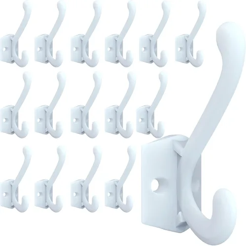 Vista 9 de CBWLWJ Paquete de 16 ganchos de pared resistentes para colgar en la pared, para sala de estar, baño, cocina, para abrigo, bolsa, bufanda, toalla
