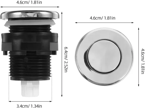 Vista 2 de Garbage Disposal Air Switch Button Waterproof Control with 34mm Hole