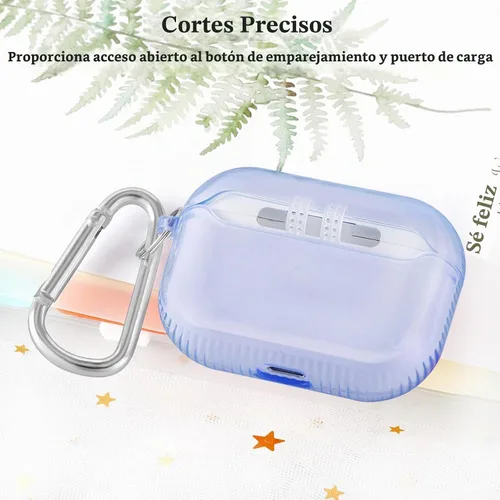 Vista 3 de KOREDA Funda Protectora Compatible con AirPods Pro y AirPods Pro 2 Estuche, Funda Protectora Completa Suave y Transparente a Prueba de Golpes