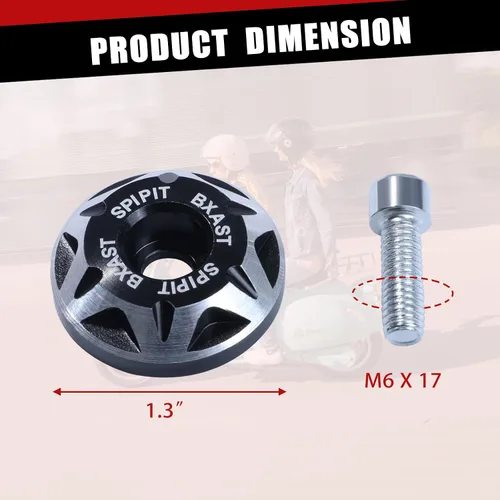 Vista 3 de Tornillos para placa de matrícula: kit de tornillos de pernos M6 para placa de matrícula entallados CNC en aleación de aluminio para automóviles