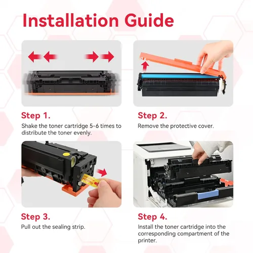 Vista 6 de LEMERO Cartuchos de tóner 067 compatibles con Canon 067 067H, juego de cartuchos de tóner para impresora Canon MF656Cdw MF654Cdw MF653Cdw LBP632Cdw