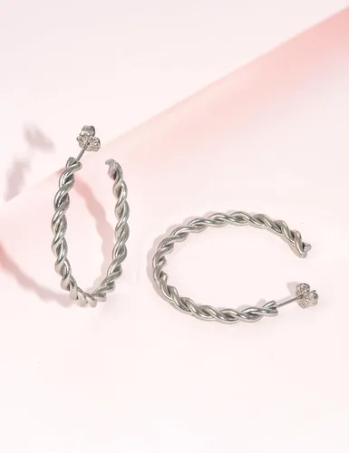 Vista 5 de Limerencia Aretes de aro hipoalergénicos G23 de titanio puro, grandes abiertos, ligeros, con circonita cúbica, para mujeres y niñas, orejas sensibles