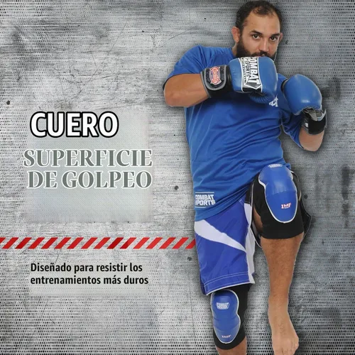 Vista 2 de Rodilleras MMA Avanzadas de Combat Sports IMF Tech™ – Espuma Moldeada por Inyección, Superficie de Golpeo de Cuero, Manga de Apoyo de Neopreno