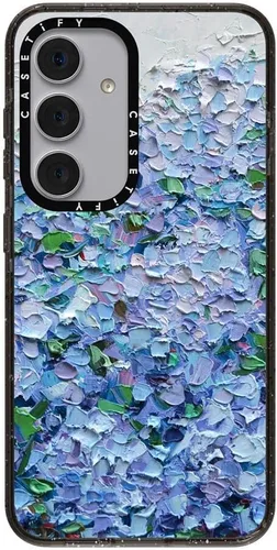 Vista 87 de CASETiFY Funda de impacto para Galaxy S22+ - Adhesivo Aries Moross, color negro transparente