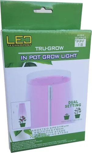 Vista 4 de Luz LED de 10 W en maceta, espectro específico para un mejor crecimiento, doble ajuste: vegetativo y floración. Puedes cultivar plantas al aire