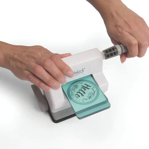 Vista 5 de Sizzix Sidekick Kit de inicio 661770 - Máquina portátil manual de troquelado y estampado para manualidades, álbumes de recortes y fabricación