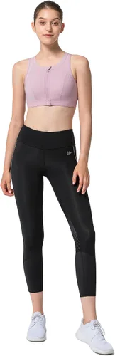 Vista 8 de Yvette Sujetadores deportivos de alto impacto para mujer, con cremallera frontal, brasier deportivo de talla grande para entrenamiento, fitness