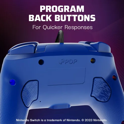 Vista 3 de PDP Afterglow Wave Wired Controller Blue for Nintendo Switch, Nintendo Switch - OLED