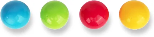 Vista 4 de Bolas de repuesto superduraderas para libra una bola, surtido de 4 bolas de plástico de diferentes colores de 1.75 pulgadas de diámetro que se