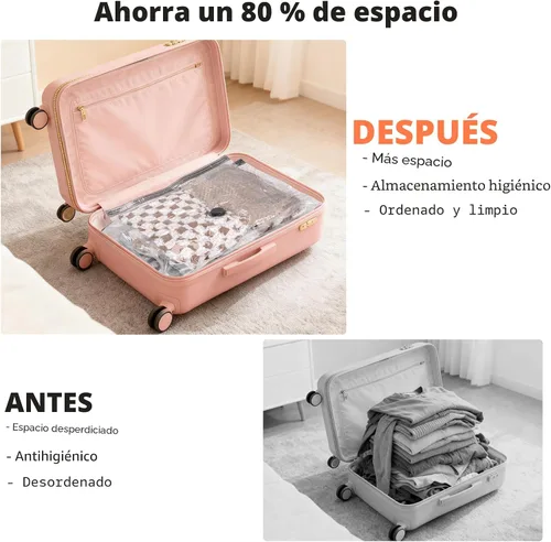 Vista 8 de Bolsas de vacío de viaje con bomba de recarga inalámbrica
