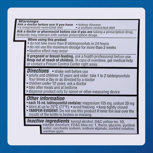 Vista 6 de Major Acid Gone - Antiácido líquido – Medicina para el reflujo ácido para adultos – Alivio del malestar estomacal, indigestión ácida y acidez
