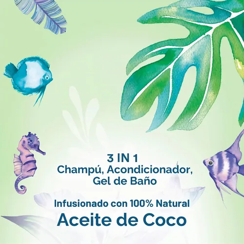 Vista 2 de Suave Kids Coconut - Champú acondicionador 3 en 1 para el cuerpo