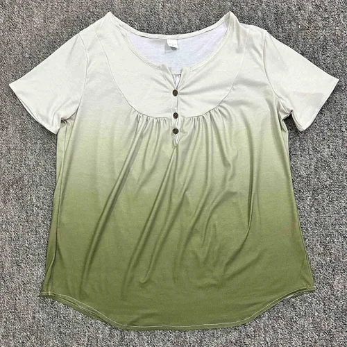 Vista 6 de Retro School Wide Sleeve Crops Womens Spring Tunic Fit Button Down Patriotic Light V Neck Tops