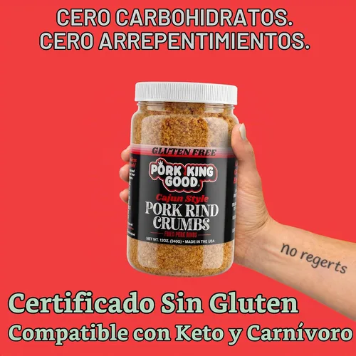 Vista 5 de Pork King Good Pan rallado de cáscara de cerdo picante cajún bajo