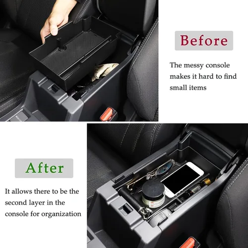 Vista 2 de PIUGILH Caja de almacenamiento para reposabrazos de automóvil compatible con Subaru Crosstrek 2023 2024/Subaru Impreza 2024, organizador de consola