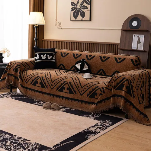 Vista 58 de ROOMLIFE Manta de sofá estilo azteca boho para sillones de 2/3 cojines, fundas de sofá lavables y antideslizantes aptas para mascotas, protector