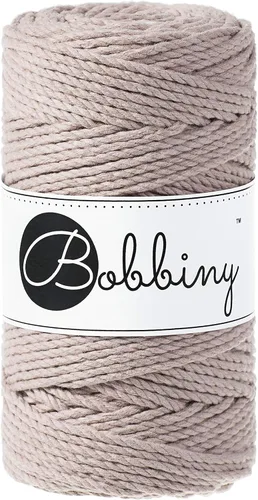 Vista 23 de Bobbiny Cordón de macramé regular de 0.118 in y 3 capas (aguamarina), 108yds/330 pies (100% algodón reciclado)